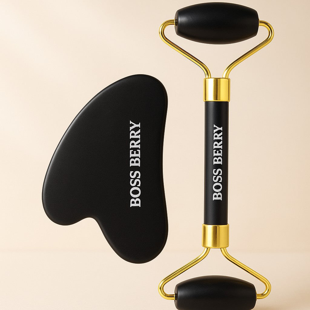 Best Jade Facial Roller and Sculpter, Top View | BOSS BERRY