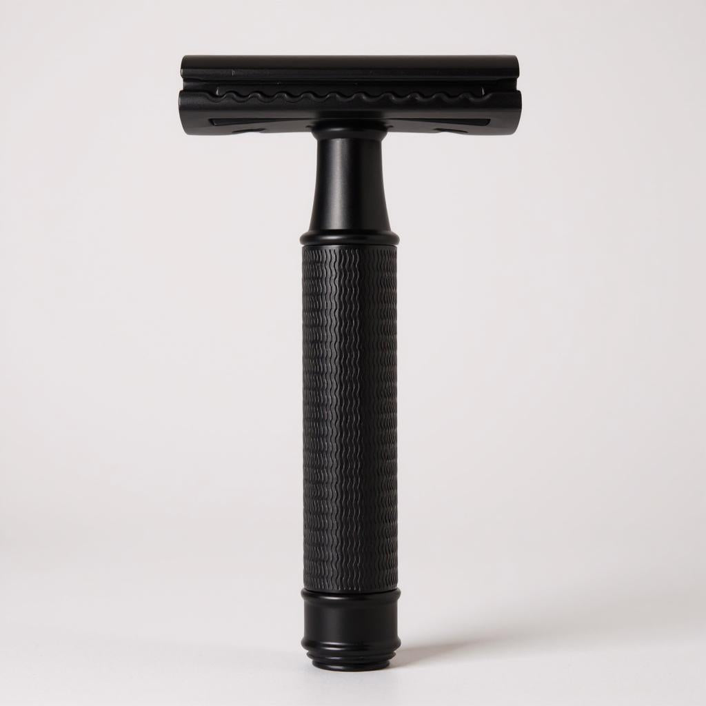 Best Luxury Shaving Razor, Black Satin close-up | Premium Shaving by BOSS BERRY