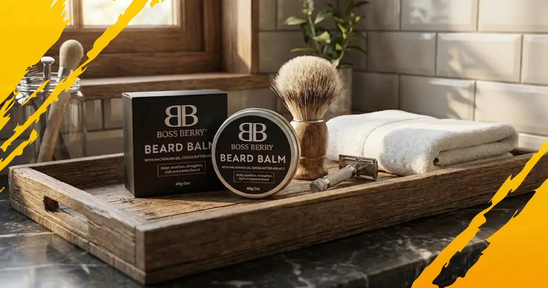 premium beard balm for dry beard styling, 