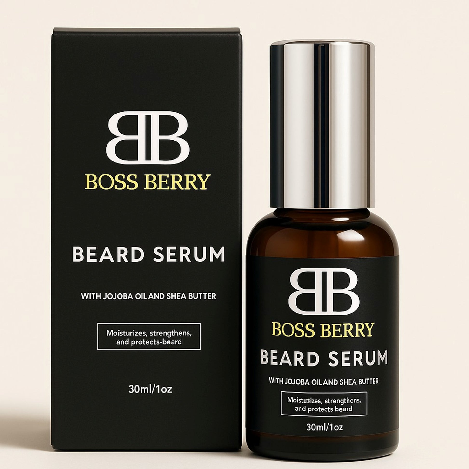 BOSS BERRY Beard Serum with Jojoba Oil and Shea Butter 2oz