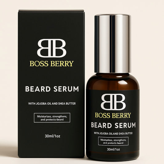 BOSS BERRY Beard Serum with Jojoba Oil and Shea Butter 2oz