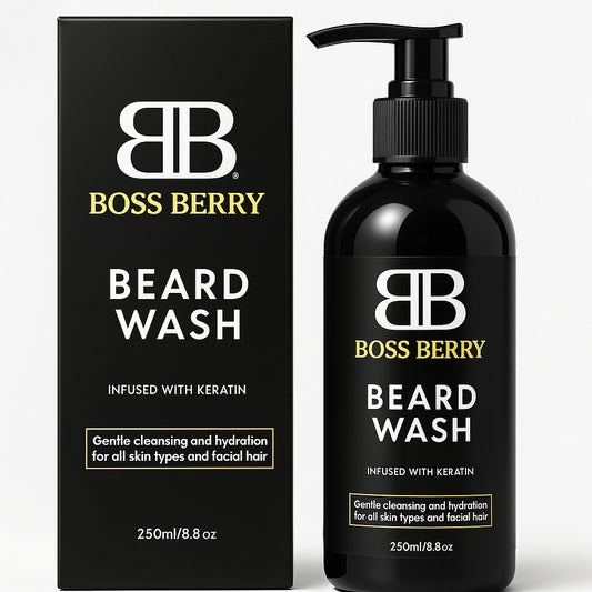 BOSS BERRY Beard Wash infused with Keratin 8.8 oz