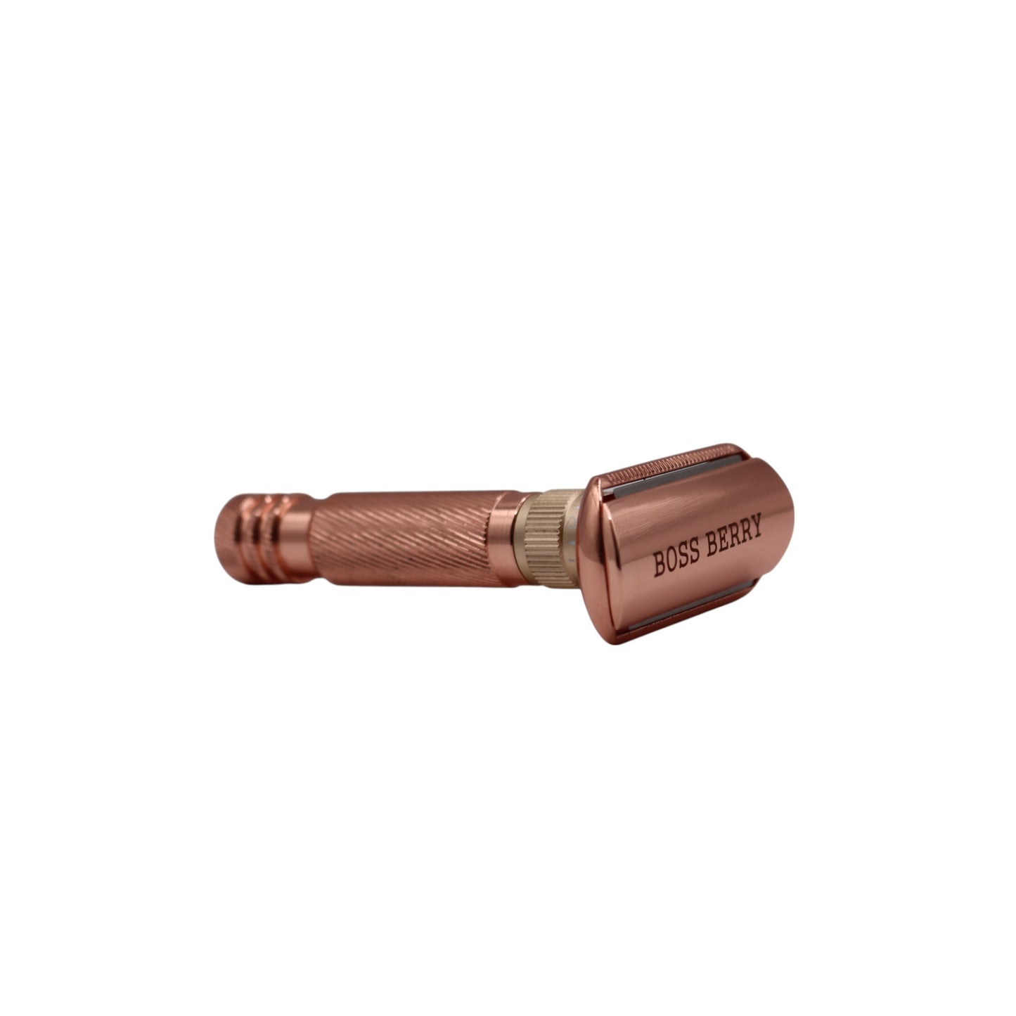 Best Adjustable Shaving Razor, Rose Gold, front side view | BOSS BERRY  