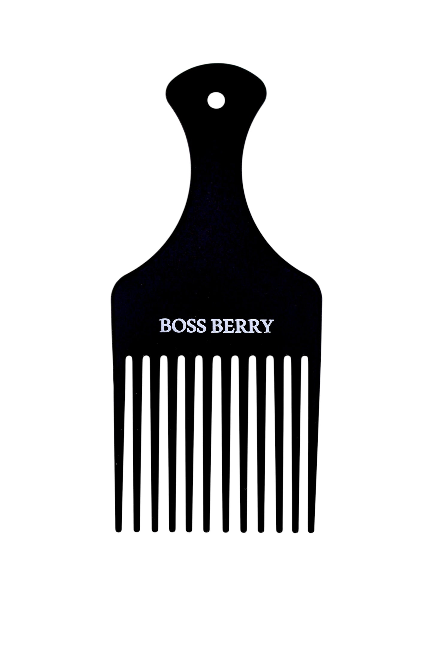 BOSS BERRY Beard and Comb Pick on white background