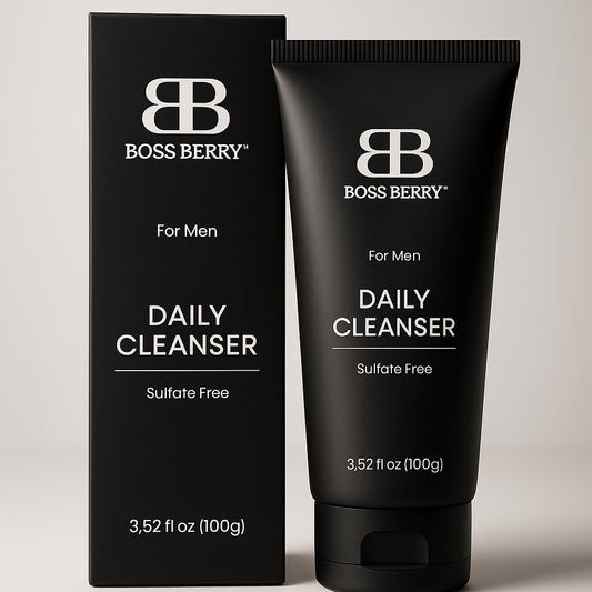 Best Luxury Facial Cleanser for Men, Front of Pack | BOSS BERRY