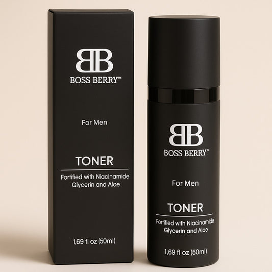 Best Luxury Facial Toner for Men | BOSS BERRY, Front of Pack