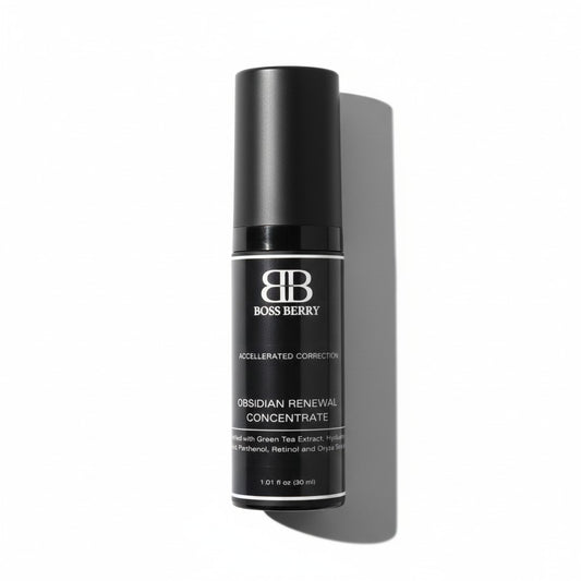 Boss Berry cosmetic concentrate bottle on a white background