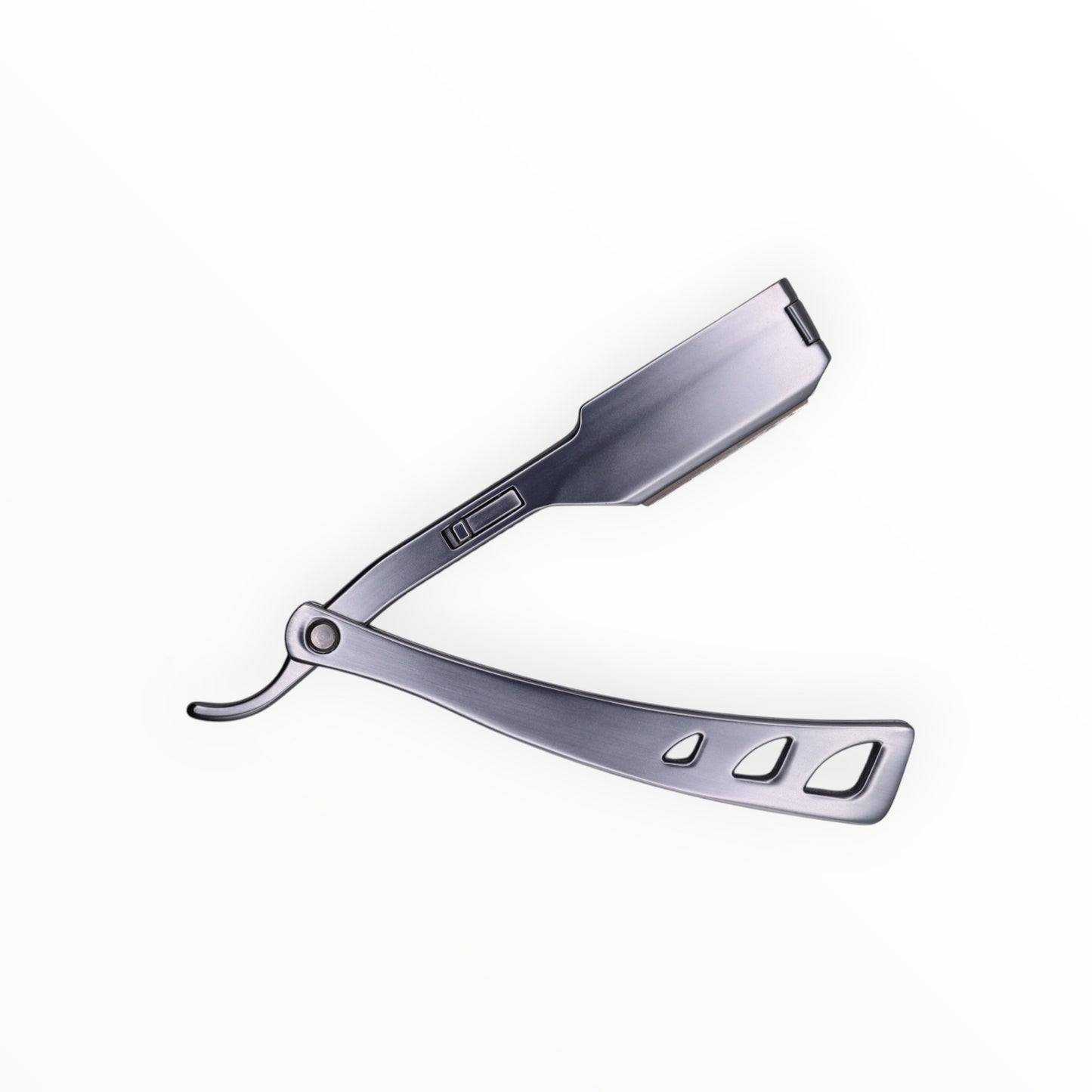 Best Straight Edge Shaving Razor, Brushed Silver Open | BOSS BERRY 