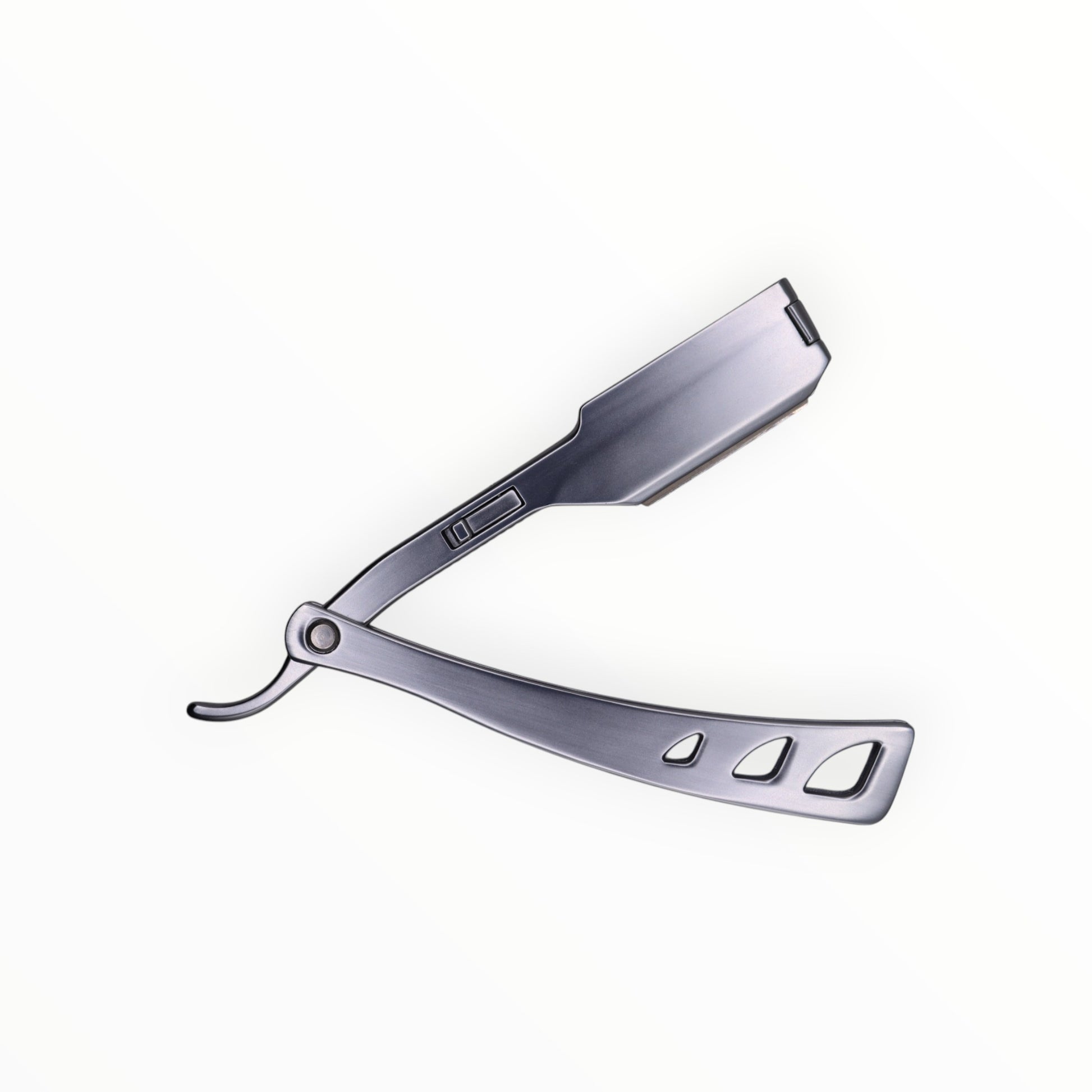 Best Straight Edge Shaving Razor, Brushed Silver Open | BOSS BERRY 