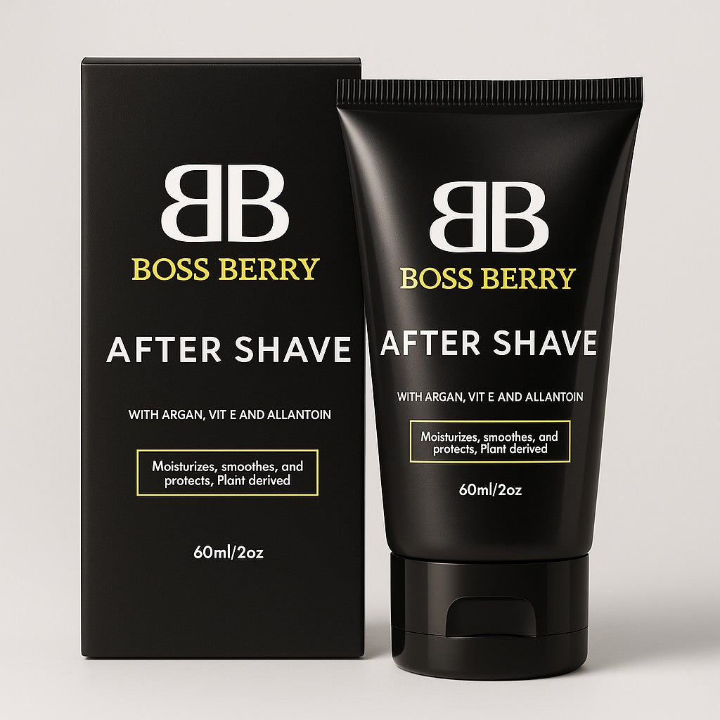 BOSS BERRY Aftershave, Front Side of Pack